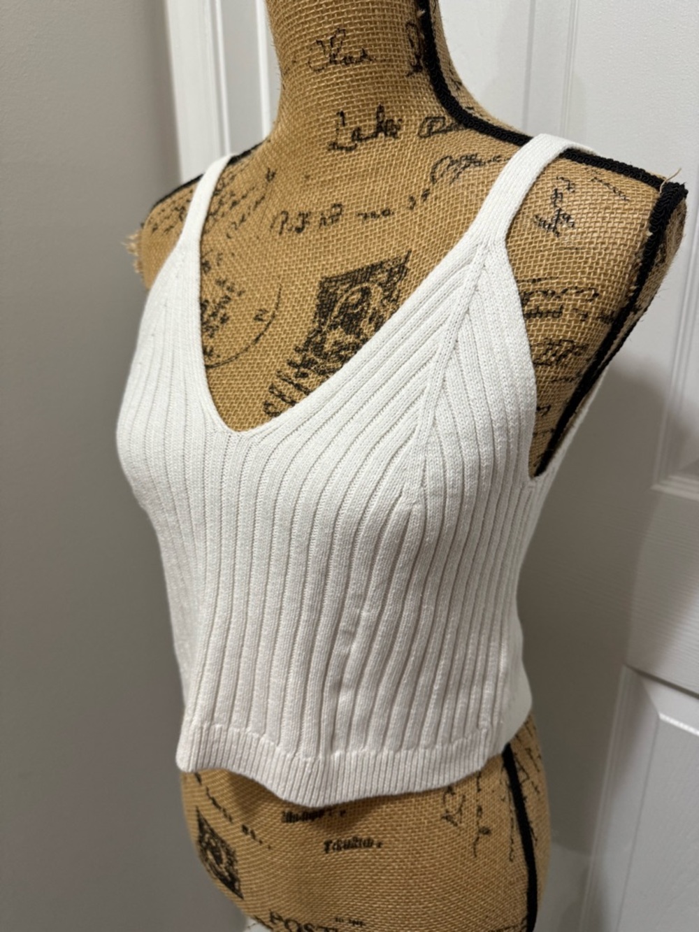 Aerie Cropped Sweater Tank Top